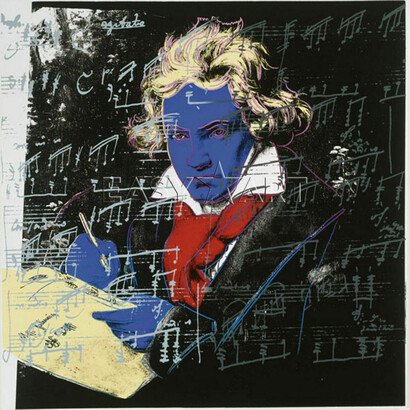 Andy Warhol, Beethoven, blue face (1987)