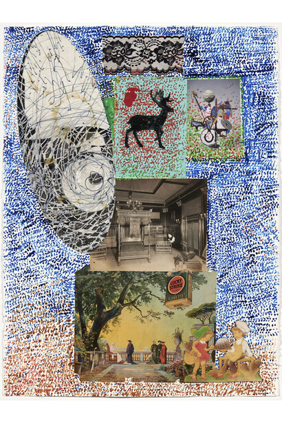 Robert Hudson
Lucky Strike
2018
acrylic, charcoal, and collage on paper
30 x 22 inches