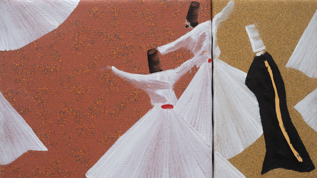 Aldo Mondino, Maestro (Turcata) (detail), 1995. Courtesy of Galleria de’ Foscherari
