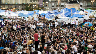 Asamblea del 15-M en la Puerta del Sol (Madrid)
