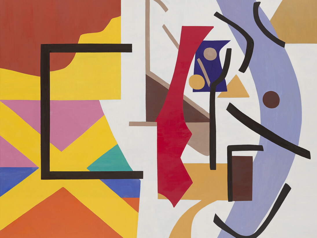 Shirley Jaffe, Horizontal Black, 2015, oil on canvas, 45 x 57 ½ inches (114 x 146 cm)