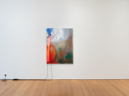 Mary Weatherford, Persephone, exhibition view. Courtesy of Gagosian