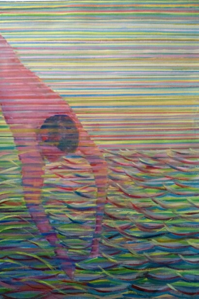 Svitlana Judith Grebenyuk, Tuffo, cm 115x77, acrilico su tela, 2019