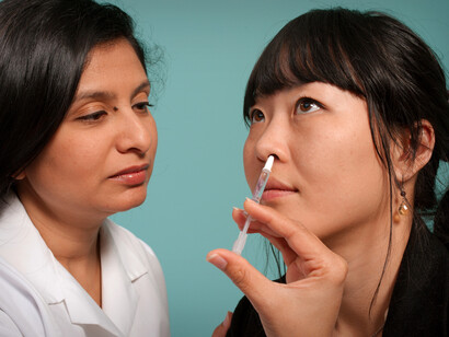Nasal vaccines are administered through the nasal passages