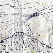 Pope.L, Failure drawing #208, 1.29.05, 2.16.05, 4.10.05, and the sky…(detail), 2005. Courtesy of the Drawing Center