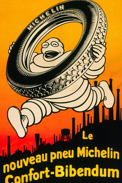 Le nouveau pneu Michelin confort-bibendum (The new Michelin comfort-bibendum tire) (detail), 1926. Courtesy of Phoenix Art Museum