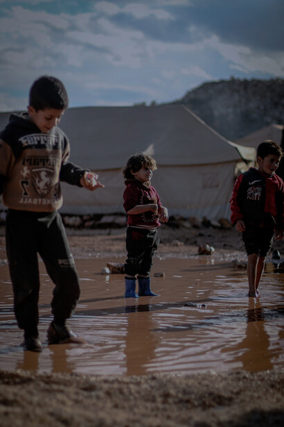 Poor children playing. The obstructions are economic and social - like social unfairness 