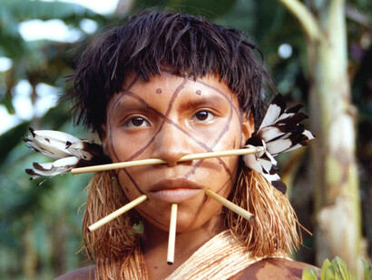 Miembro de la tribu Yanomami