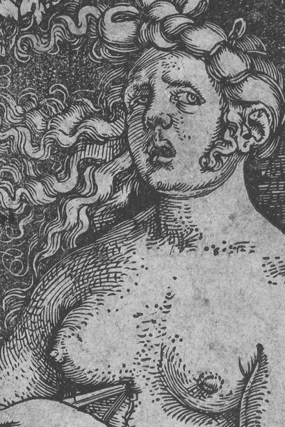 "Lucrecia", grabado, Hans Baldung Grien, circa 1519