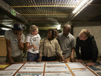 Livesey Exchange working on Peckham Festival