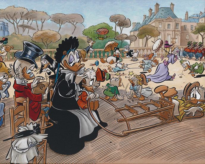 Albert Eiderfelt: Duckburg Town Square. National Gallery of Duckburg. Photo: National Gallery of Duckburg
