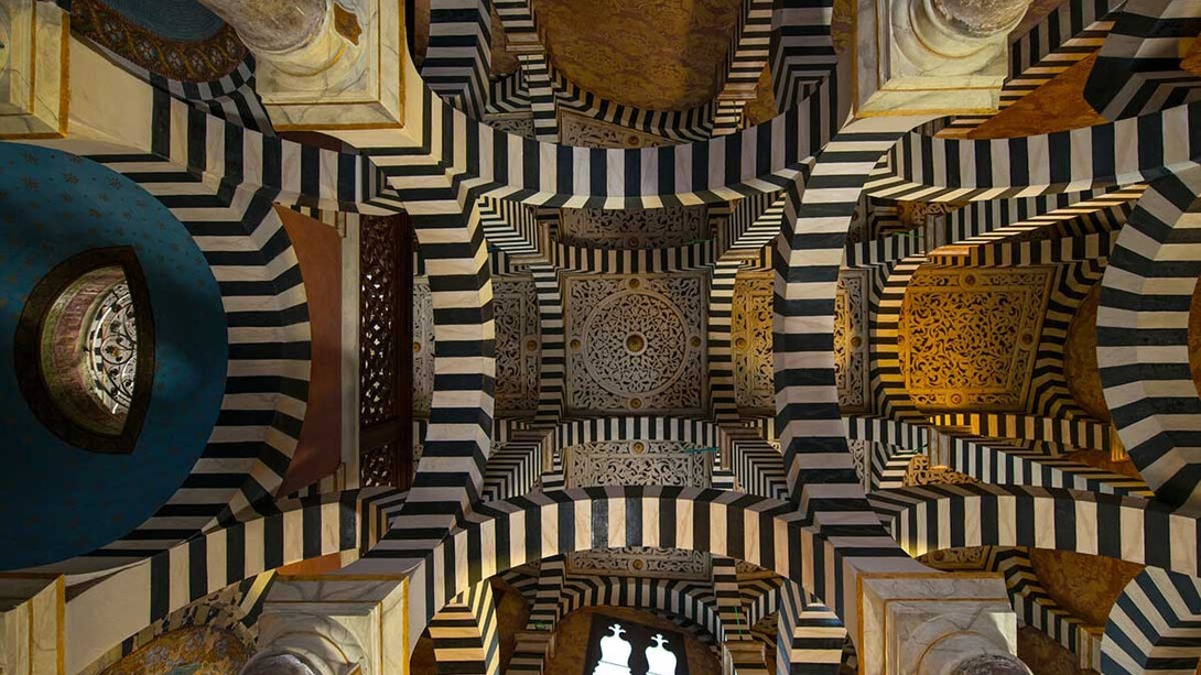 Una vista degli interni della Rocchetta Mattei