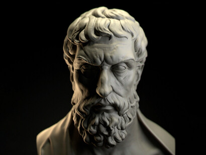 Busto del filósofo Epicuro