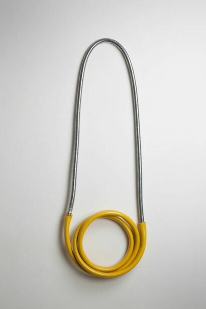 Magdalena Drwiega, Infinity Yellow Big, 2013, Mixed Media, 108 x 42cm, Copyright the Artist, Photograph courtesy of Belmacz