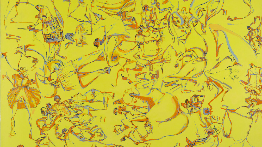 Sue Williams, Darklight, 1996, Oil on canvas, 72 x 84 inches; 182.9 x 213.4 cm