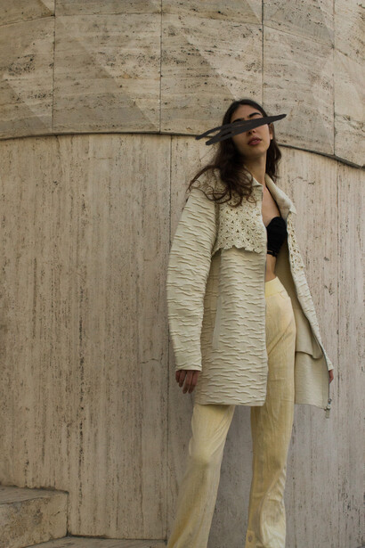 La collezione di Marie Nardi con i filati  Monticolor vincitrice del premio Feel the green