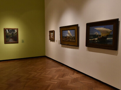 Diversos artistas, Itinerários artísticos entre a Argentina e Espanha (1880–1930), vista da exposição. Cortesia do Museo Nacional de Bellas Artes