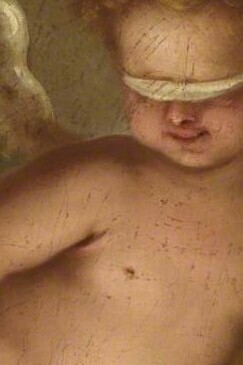 "Querubín", Francesco Sleter, óleo sobre lienzo, s.XVIII