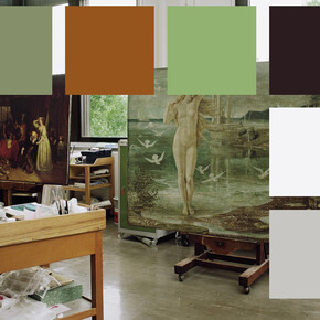 John Hilliard, A Studio Palette For Charles Landseer And Walter Crane, 2015, pigment print on Hahnemuhle paper, 102 x 124 cm, edition 1 of 3 © John Hilliard, courtesy of the artist and Galerie Max Hetzler, Berlin | Paris