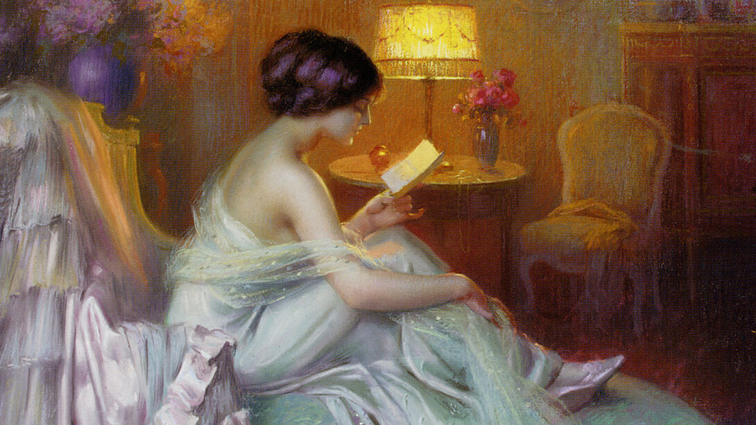 Delphin Enjolras- La Lecture Au Clair de la Lampe