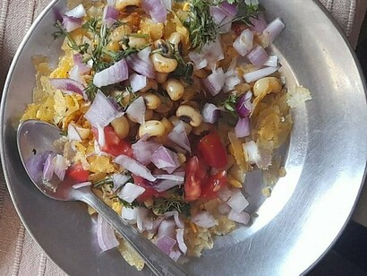 Mixed chiwda bhel typical of India 