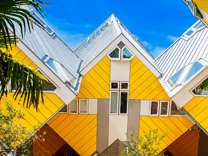 Cube Houses (Dutch: kubuswoningen) are a group of innovative and distinctive homes built in the Dutch cities of Helmond and Rotterdam, designed by architect Piet Blom