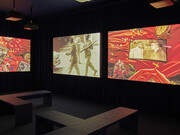 John Akomfrah, Listening all night to the rain, exhibition view. Courtesy of Lisson Gallery