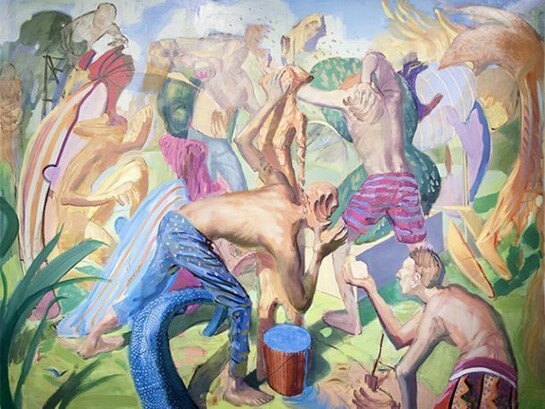 Joe Kameen, Building Homonculi, 2013, Oil on canvas