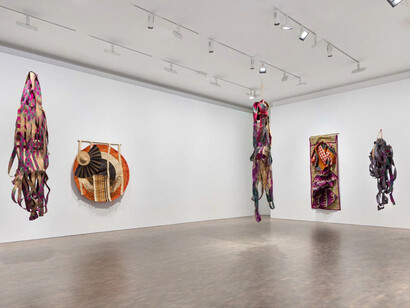 Acaye Kerunen, Neena, aan uthii, exhibition view. Courtesy of Pace Gallery