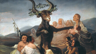 Detalle de «El aquelarre» (1798), Goya