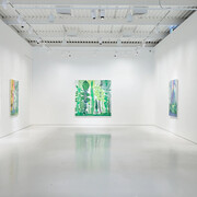 John Pule, the first incision I saw I dreamed no more, exhibition view. Courtesy of Gow Langsford Gallery