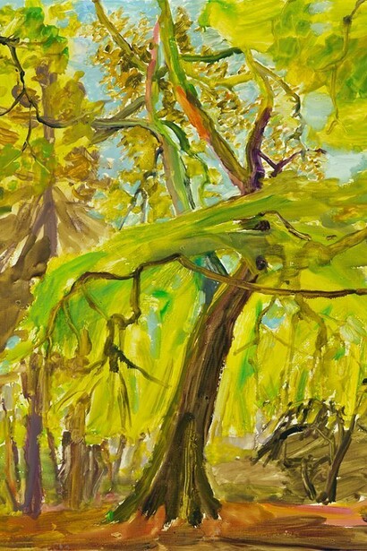 Michelle Dovey, Oak in a Beech Green Skirt 2013, oil on canvas, 30 x 24 in/76 x 61 cm