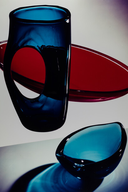 Franz Lazi, Drei gläser, gral-glas-werkstätten, 1951-52. Mit freundlicher Genehmigung des Museums für Kunst und Gewerbe Hamburg