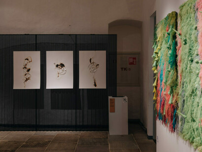 Various artists, Between borders, between materials, exhibition view. Courtesy of Estonian Museum of Applied Art and Design