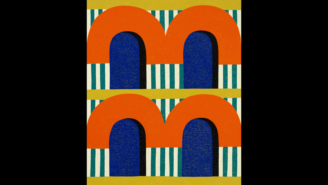 Matt Kleberg, Mausoleum Disco, 2023, oilstick on canvas, 96x80 inches. Courtesy the artist and Berggruen Gallery