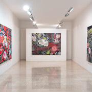 Outside our window: the recent paintings of Ross Bleckner, 2018-2025, exhibition view. Courtesy of Galleria Mazzoli