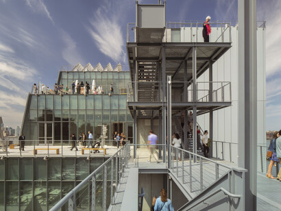 Accesos al nuevo edificio del museo Whitney