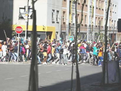 Angry protesters in South Africa are marching to voice their discontent over the situation in their country