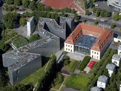 Vista aérea traseira do Museu Judaico de Berlim.