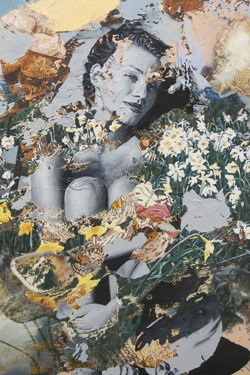Keith Tyson, Portrait of an Old Woman, 2014, Huile sur aluminium / Oil on aluminium, 78 x 67 x 5 cm / 30 3/4 x 26 3/8 x 2 in. Pièce unique / Unique piece, Courtesy Galerie GP & N Vallois, Paris