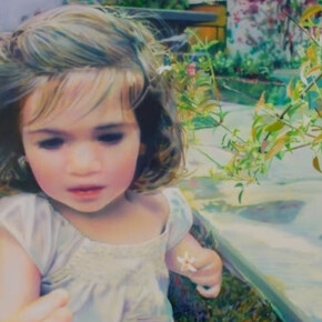 Christoph Schmidberger, Little Girl with Flower, 2011. Courtesy of Mark Moore Fine Art