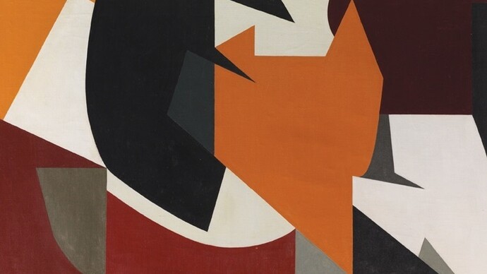 Wifredo Arcay, “Treggub-I”, 1950, Oil on canvas, 65 x 92 cm (25 5/8 x 36 1/4 in)