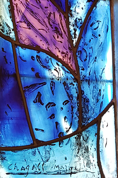 Chagall’s stained-glass windows in All Saints church, Tudeley