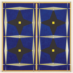 Mary Judge, Night Stars, 2014, flashe, graphite, and white charcoal pencil line on linen mounted on
board, 46 x 46 inches