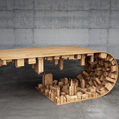Mesa de café de Stelio Mousarris inspirada no filme Incepcion