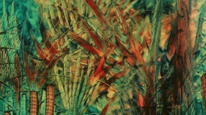 Autumn Ramsey and Eugene Von Bruenchenhein. Courtesy of Jessica Silverman Gallery