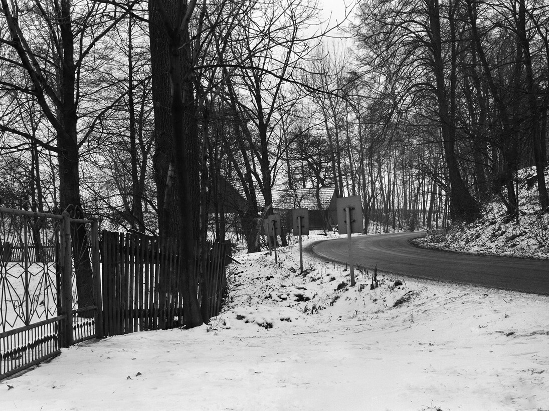 Hannah Collins, In the Course of Time. The Road to Auschwitz, 1995/2013, pigment print on cotton paper, 310 x 620 cm
