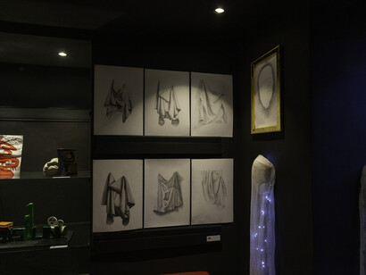 Pasolini, tra arte e poetiche. Particolare dell’allestimento, foto Ivan Surdo
