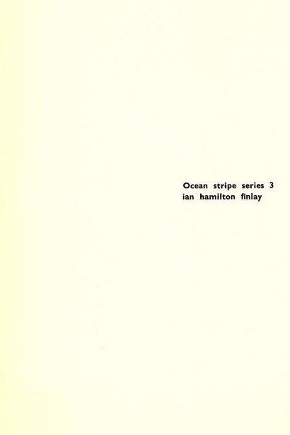 Ian Hamilton Finlay. Courtesy of M HKA