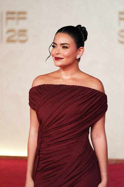 Asmaa Galal attends the screening of Hijra at the Red Sea International Film Festival on December 6, 2025, in Jeddah, Saudi Arabia